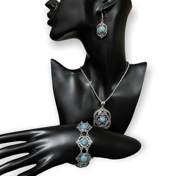 3pcs Bohemian Turquoise Set - Picture 1 of 3